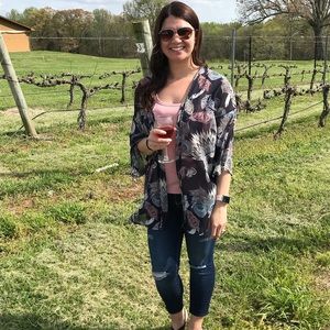 Feather Print Kimono